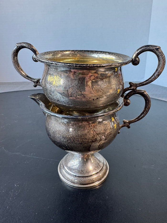 2-Piece Hamilton Sterling Silver Weighted Creamer & Sugar