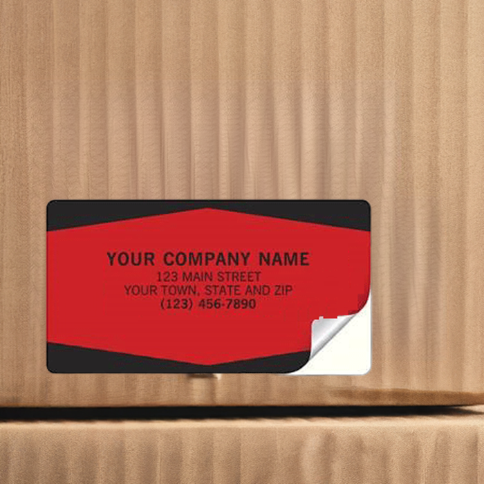 347A Fluorescent Red/Orange Label special wording3 1/2 x 1 7/8" QTY250