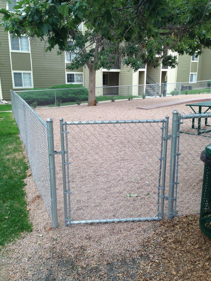 48" Tall - Residential Galvanized Chain Link Single Swing Gate