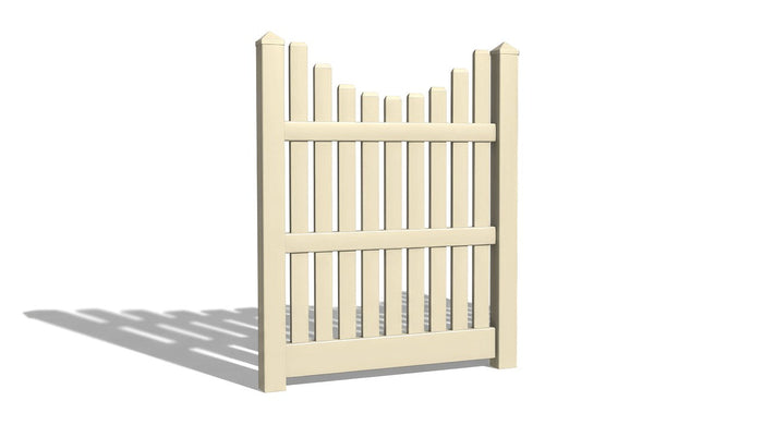 5' Tall x 4' Wide Single Swing Vinyl Gate For Vinyl Fences (AFC-003)