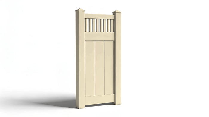 6' Tall x 3' Wide Single Swing Vinyl Gate For Vinyl Fences (AFC-018)