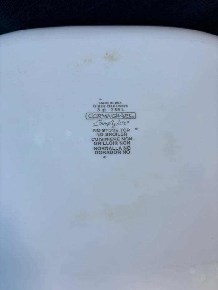 CorningWare Simply Lite 3 Quart Rectangular Baking Dish