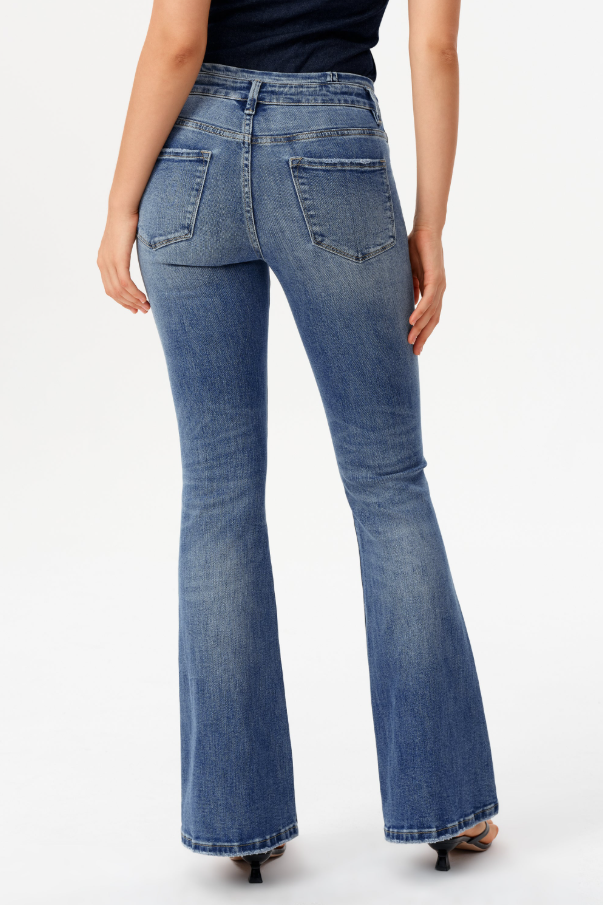 Barcelona High Rise Flare, Vintaqua - 13 Hub Lane | Slim Flare Jeans