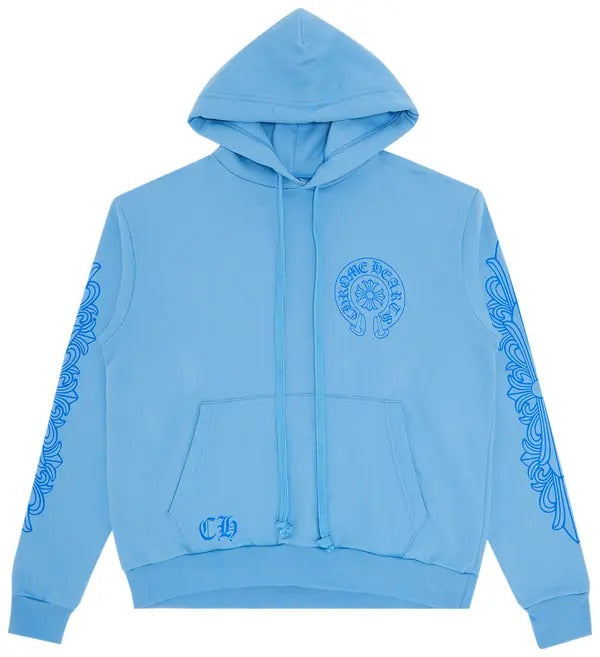 Authentic Chrome Hearts Blue Chrome Hearts Hoodie – hoodie front view