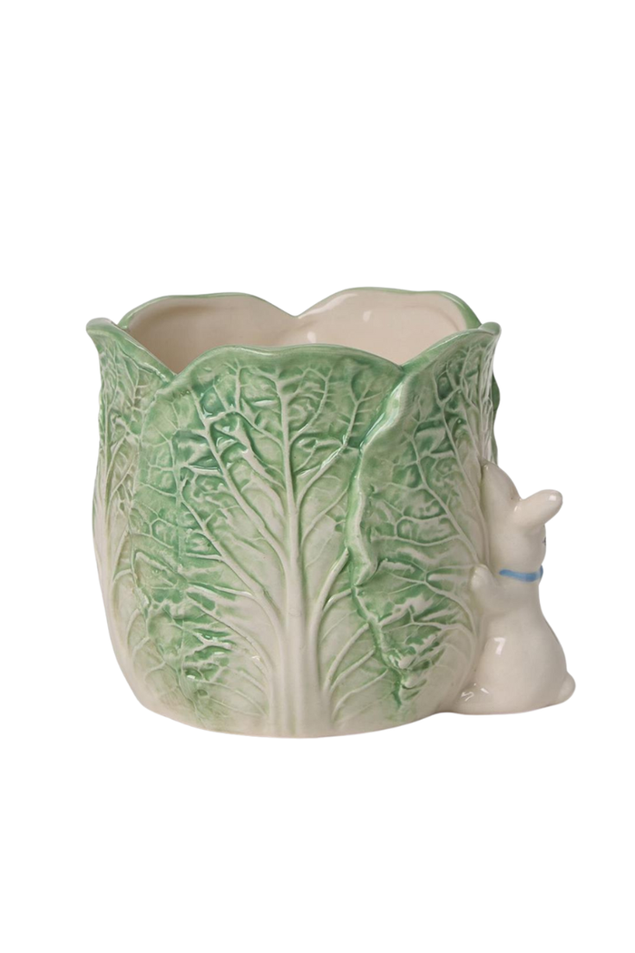 Cabbage and Bunny Vase - FINAL SALE