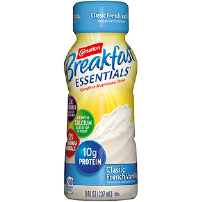 Carnation Breakfast Essentials Classic French Vanilla 8 oz., Bottle, Case of 24