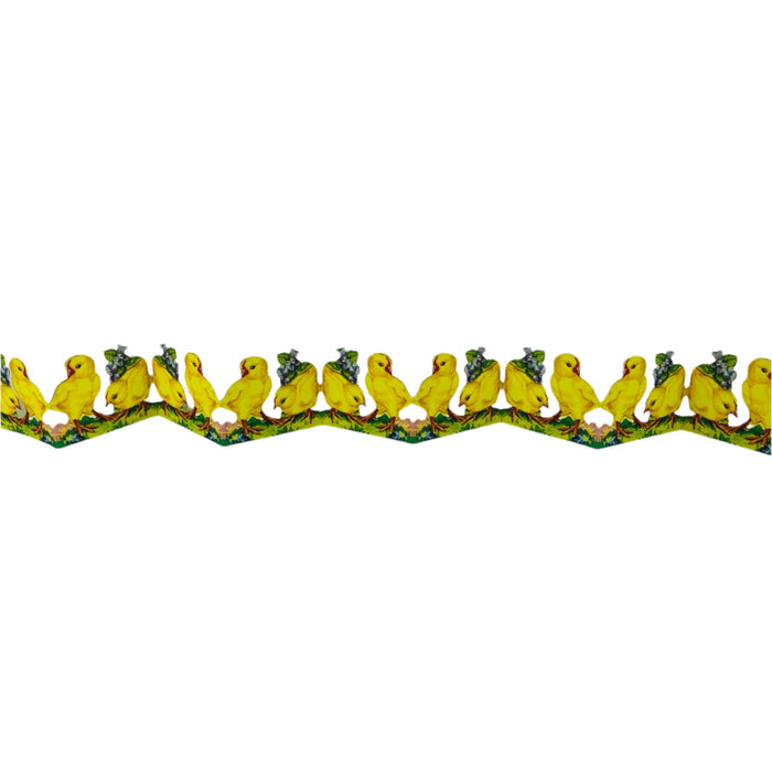 Cutout Easter chicks with violets