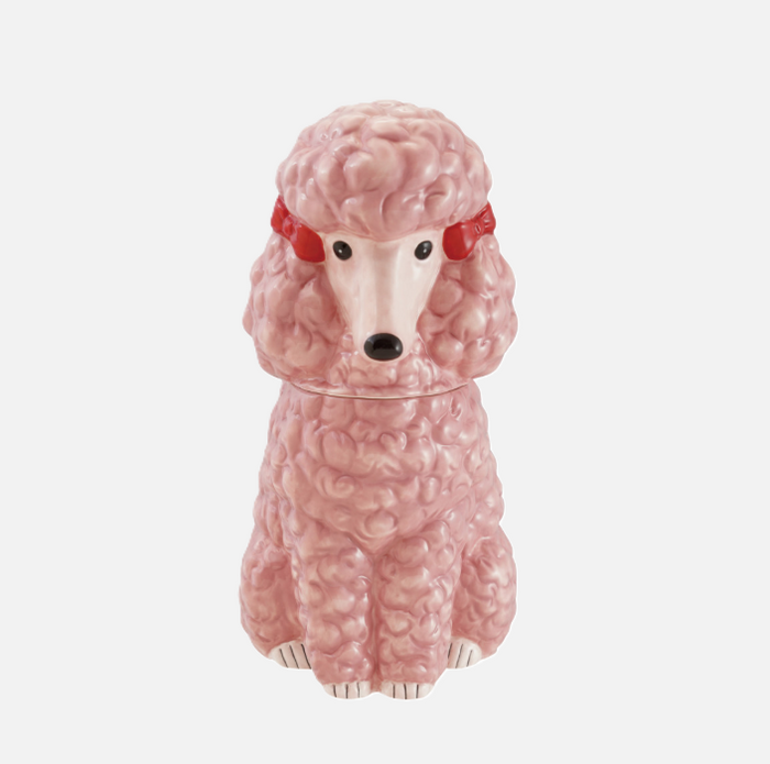 Dolomite Poodle Cookie Jar w/ Bows - 13 Hub Lane | Food Jars