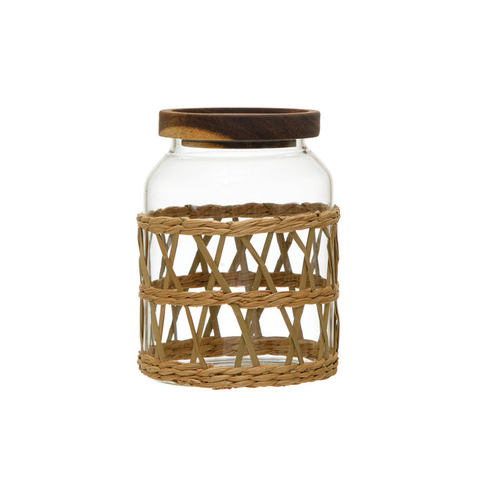 Glass Container with Woven Sleeve
