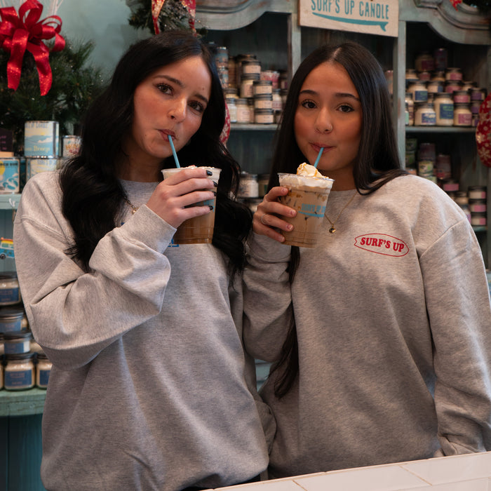 Gray and Red Crew Neck & Candle - Therapy
