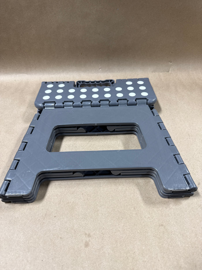 Grey Polka Dot Plastic Folding Step Stool