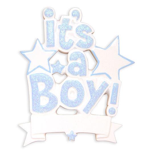 It's a Boy! Personalized Christmas Ornament