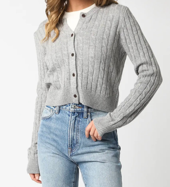 Josie Knit Top - Heather Grey