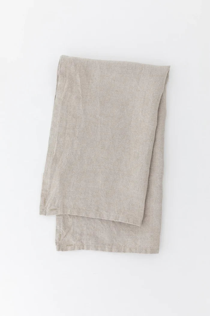 Keepsake Linen Tea Towel - Oatmeal