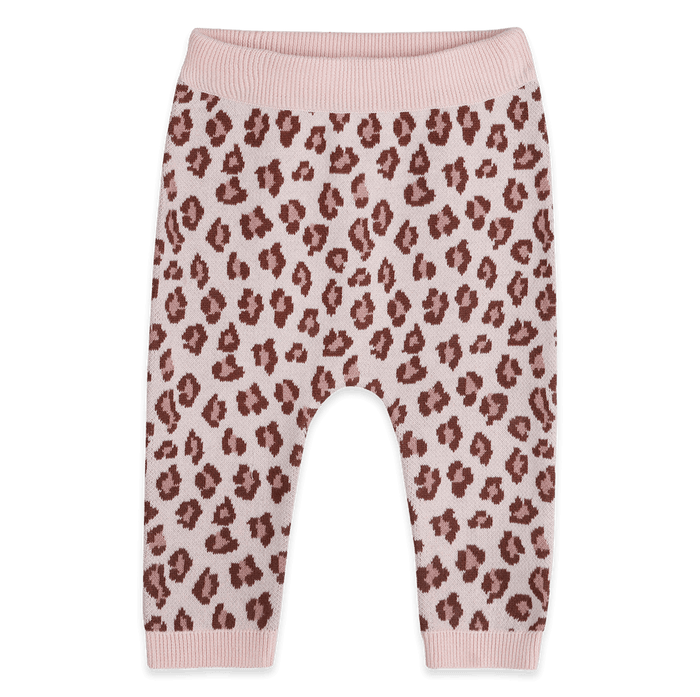 Organic Cotton Leopard Baby Knit Cardigan and Pants, Bottoms