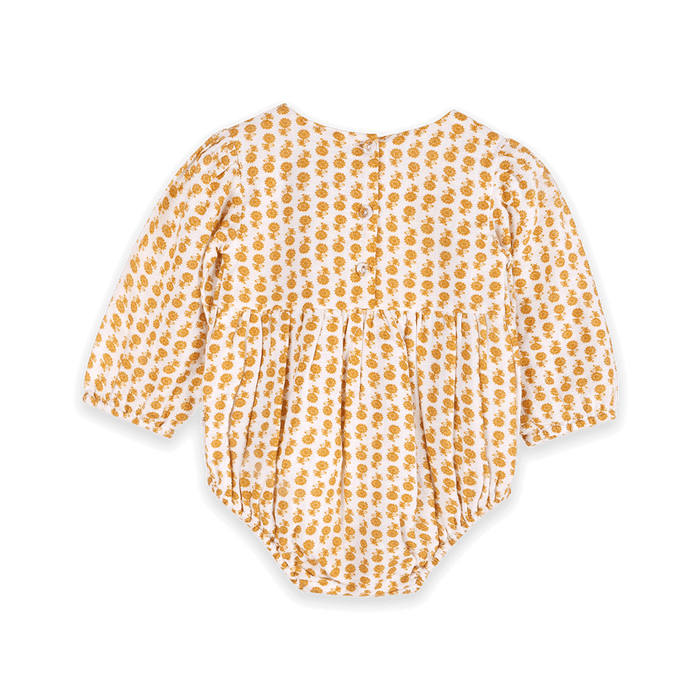Matilda Floral Baby Romper & Headband Set (Organic Cotton) - Back