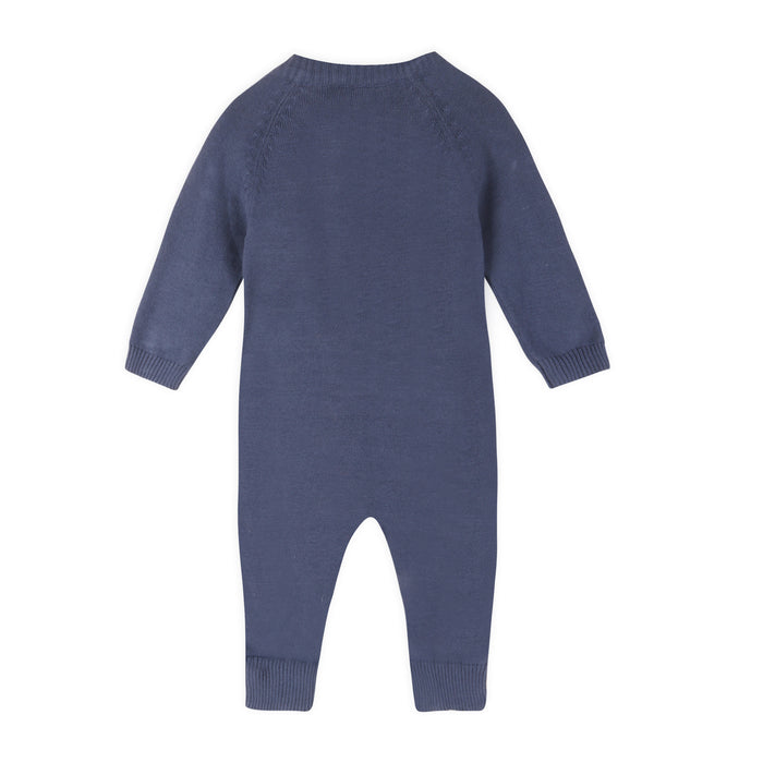 Milan Earthy Knit Classic Baby Button Jumpsuit (Organic Cotton) Viverano