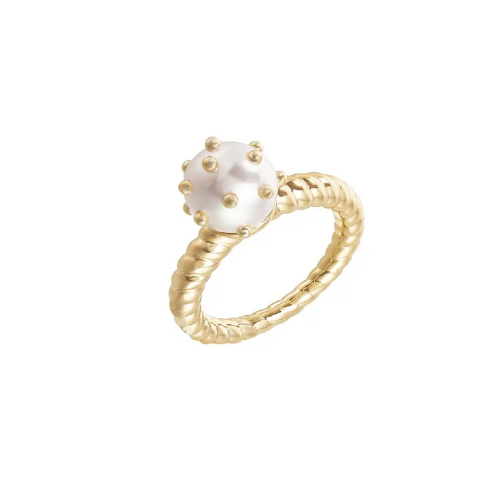 Natalie Wood - Ring - Carolina Ring - Pearl - Size 8 - Findlay Rowe Designs