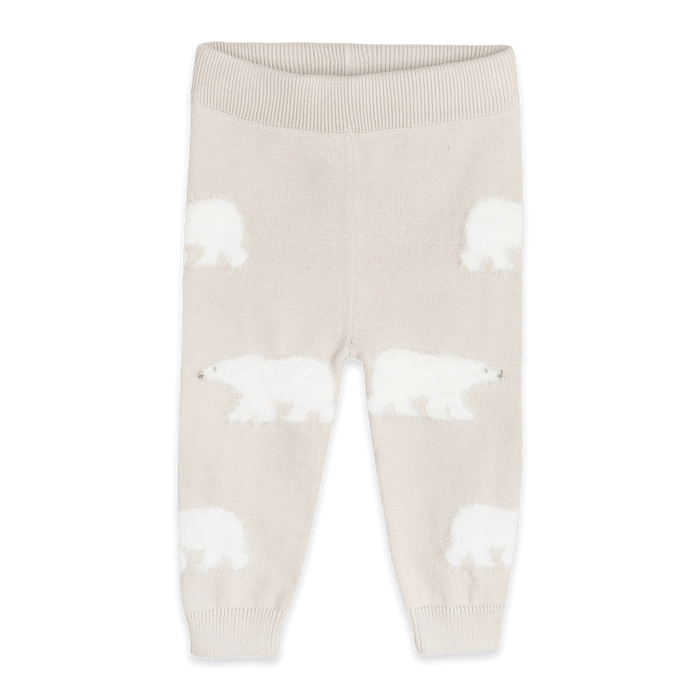 Organic Cotton Polar Bear Baby Sweater Pullover and Pant Set, Pants