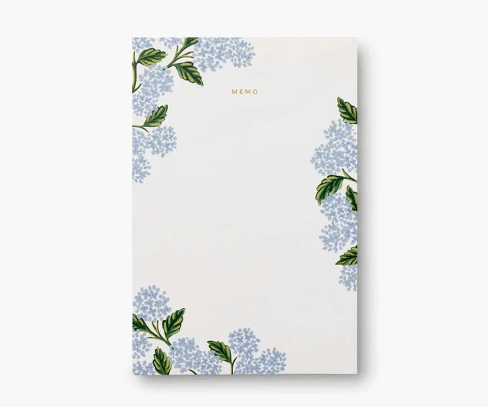 Rifle Paper Co.- Hydrangea Large Memo Notepad