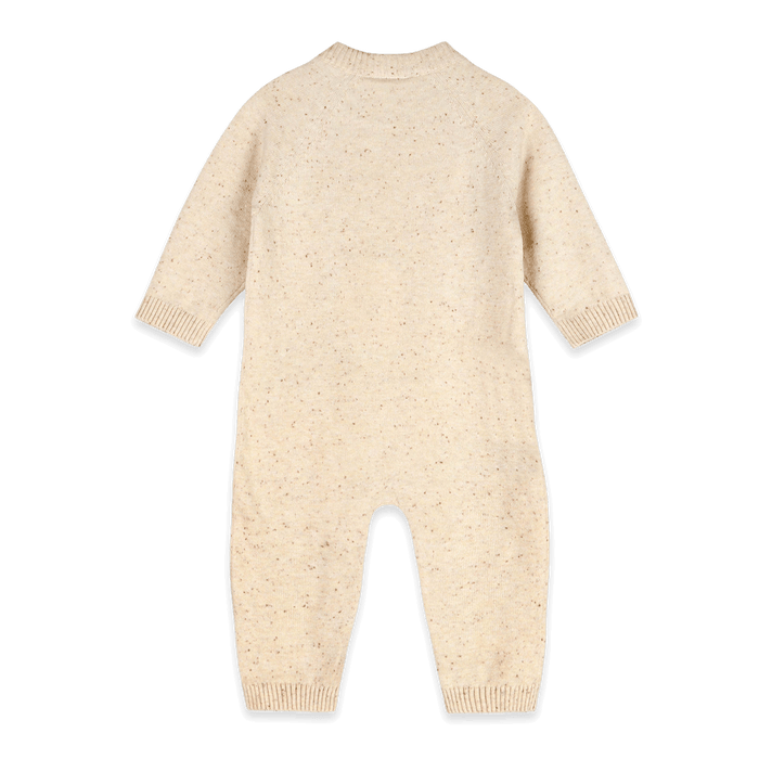 Organic Cotton Safari Animals Baby Knit Jumpsuit, Back