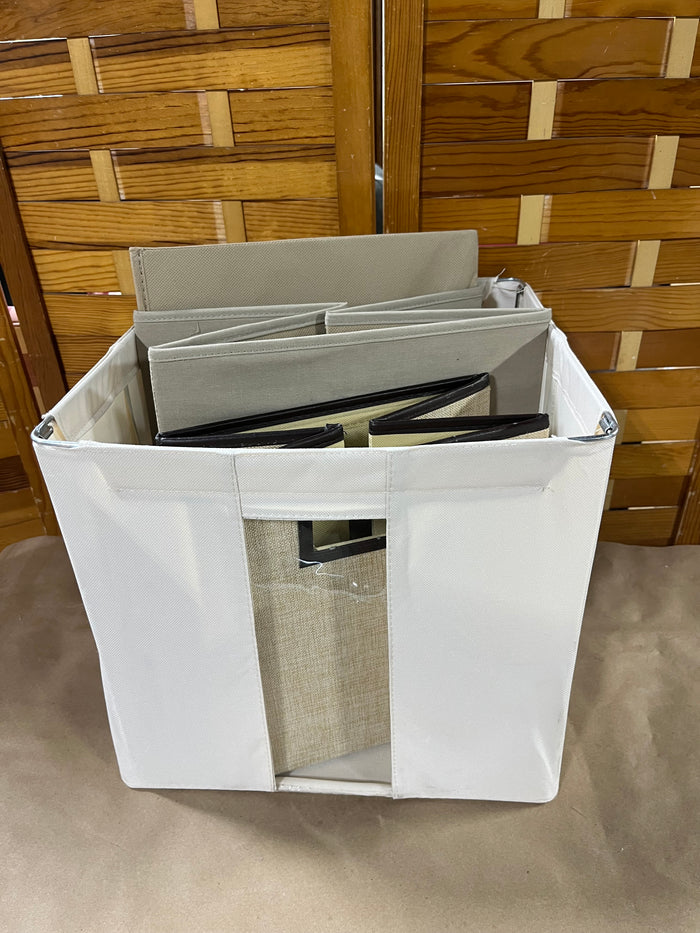 Set of 3 Assorted Fabric Storage Cube/Bins