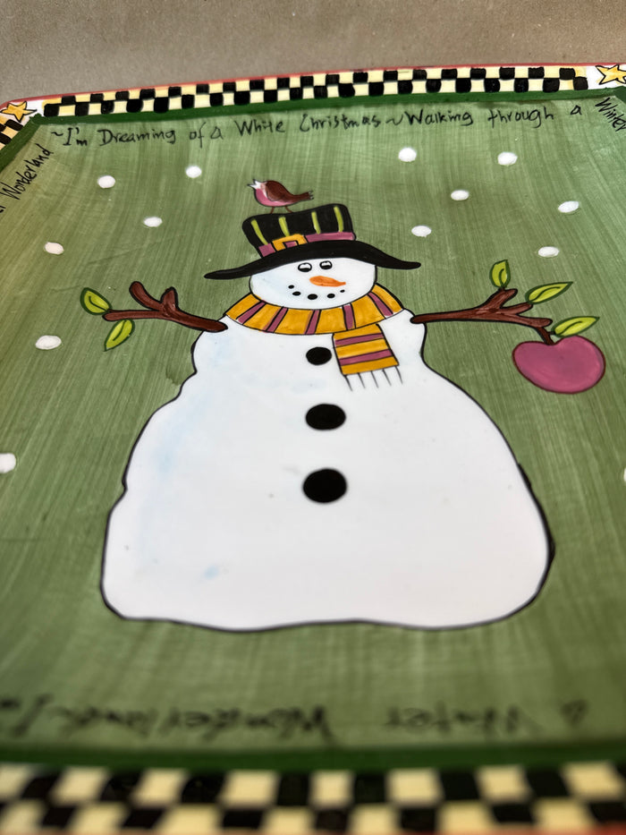 Snowman Cookie Plate