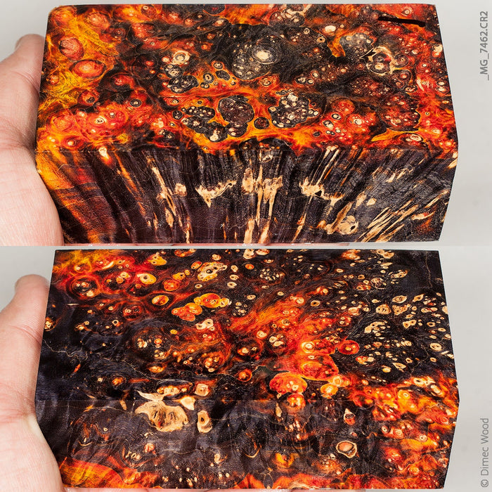 Stabilized wood box elder burl block