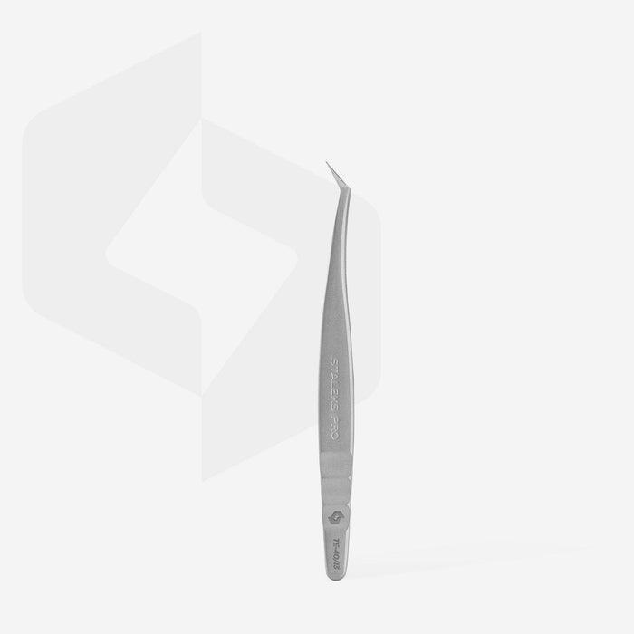 Staleks Professional Eyelash tweezers EXPERT 40 TYPE 13 (L-shaped, 40') Eyebrow tweezers Staleks