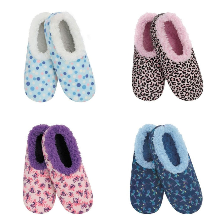 Women's Navy Hummingbirds Snoozies - Foot Coverings