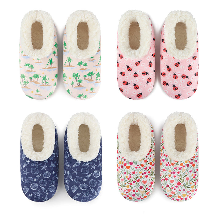 Women's Ladybugs Seaside Garden Snoozies - Foot Coverings