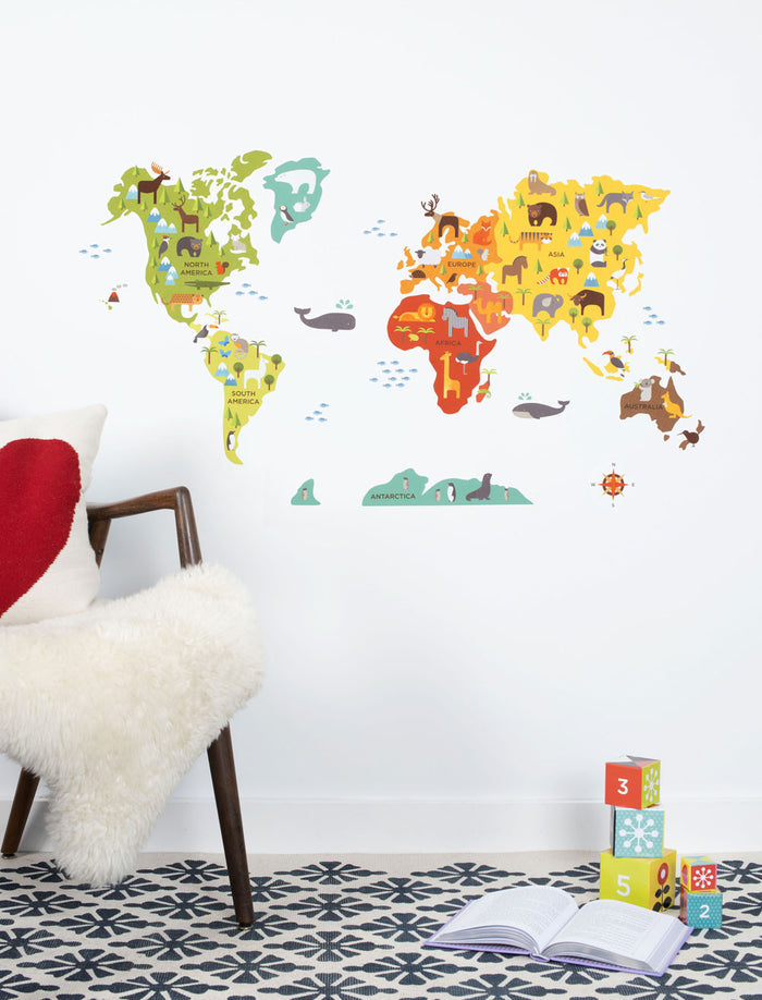 World Map Wall Decal