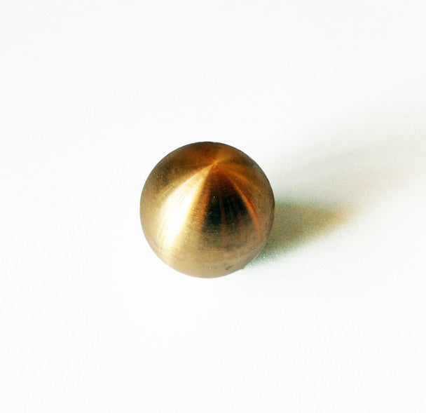 1" Ball - Brass - Threaded 3/8" Diameter Standard Lamp Thread