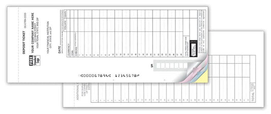 100017 Classic Loose Sets Deposit Tickets 8 7/8x3 3/8" QTY 150 2 parts