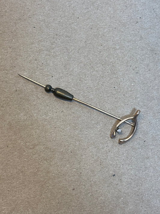 10K Wishbone Stick Pin (1.1g-without stopper)