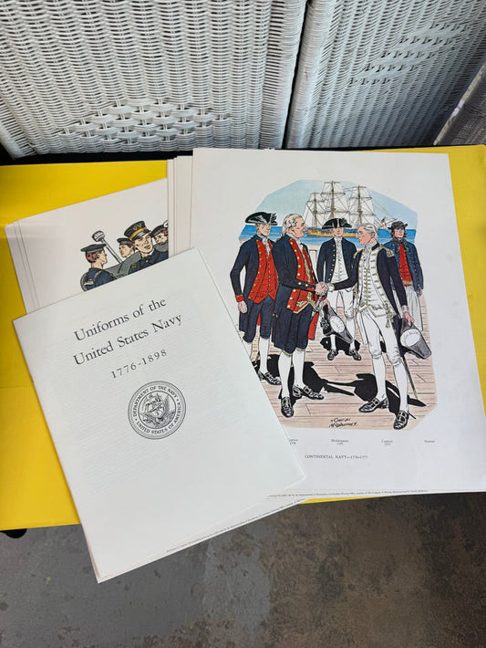 1776-1898 Uniforms of the U.S. Navy Charles McBarron 11-Piece Prints Set