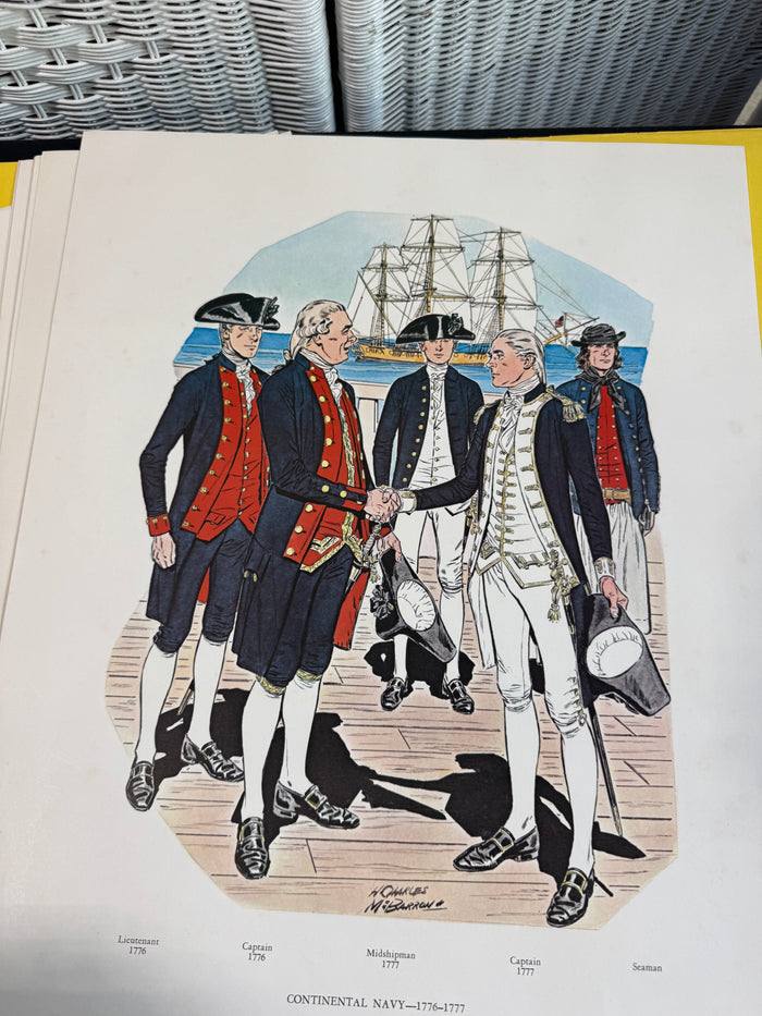 1776-1898 Uniforms of the U.S. Navy Charles McBarron 11-Piece Prints Set