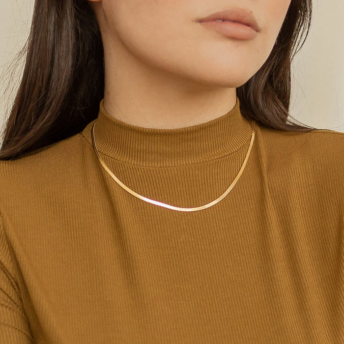 19" 18K Gold-filled Snake Chain