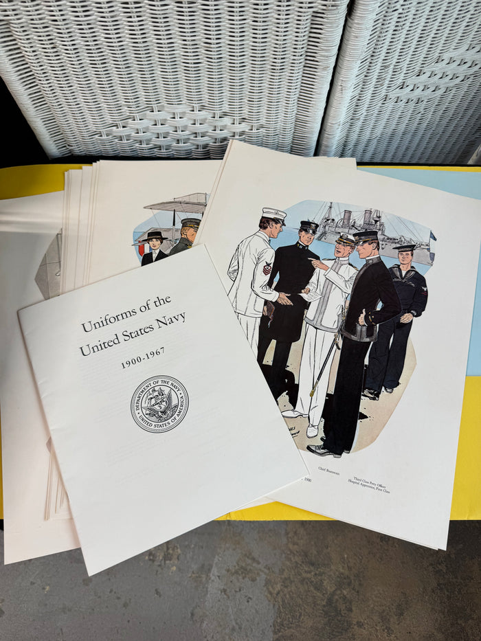 1900-1967 Uniforms of the U.S. Navy Charles McBarron 12-Piece Prints Set