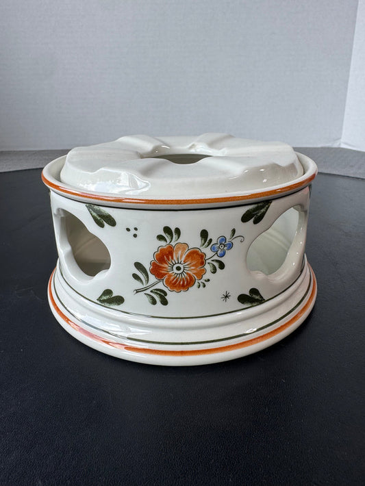 2-Piece Villeroy & Boch Alt Amsterdam Floral China Warmer Stand (H)