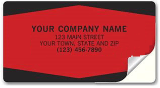 347A Fluorescent Red/Orange Label special wording3 1/2 x 1 7/8" QTY250
