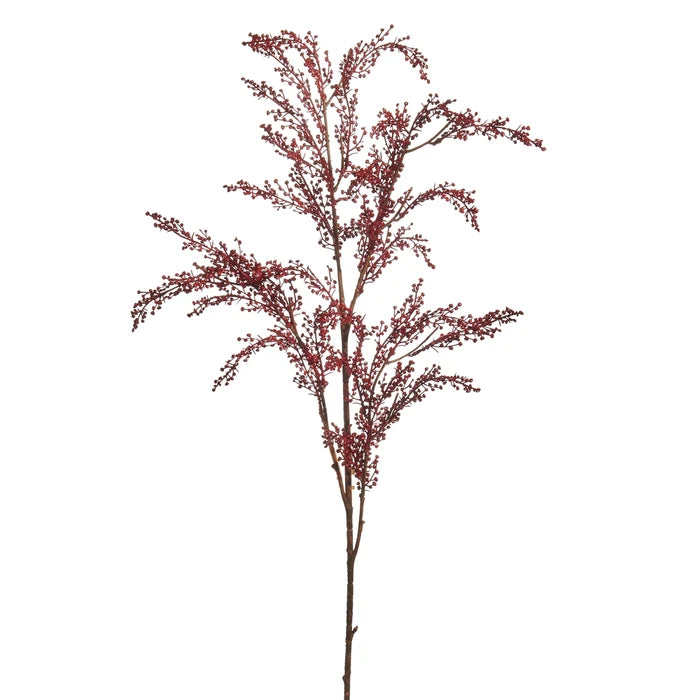 38" Mini Red Berry Branch