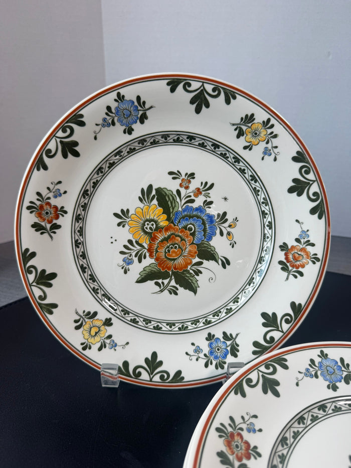 4-Piece Villeroy & Boch Alt Amsterdam Floral Dinner Plates (E)