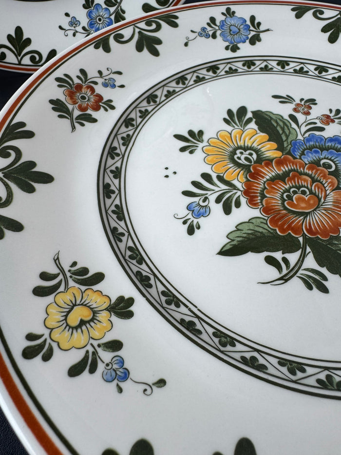4-Piece Villeroy & Boch Alt Amsterdam Floral Dinner Plates (E)