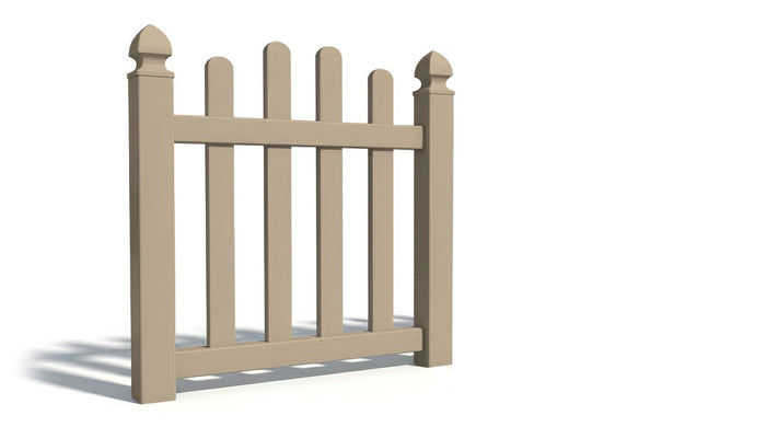 4' Tall x 3' Wide Single Swing Vinyl Gate For Vinyl Fences (AFC-016)