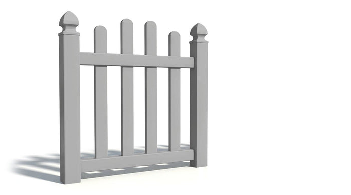 4' Tall x 3' Wide Single Swing Vinyl Gate For Vinyl Fences (AFC-016)