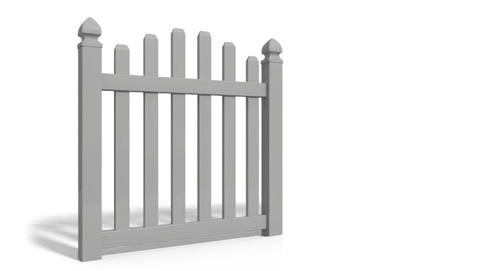 4' Tall x 4' Wide Single Swing Vinyl Gate For Vinyl Fences (AFC-016)