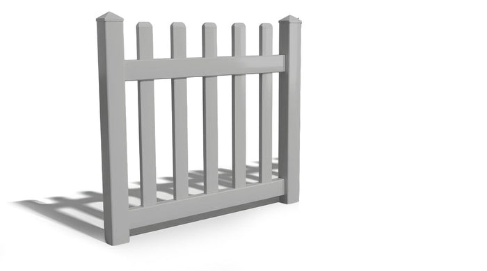 4' Tall x 4' Wide Single Swing Vinyl Gate For Vinyl Fences (AFC-15)