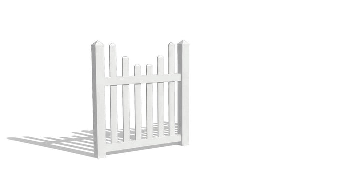 4' Tall x 4' Wide Single Swing Vinyl Gate For Vinyl Fences (AFC-97)