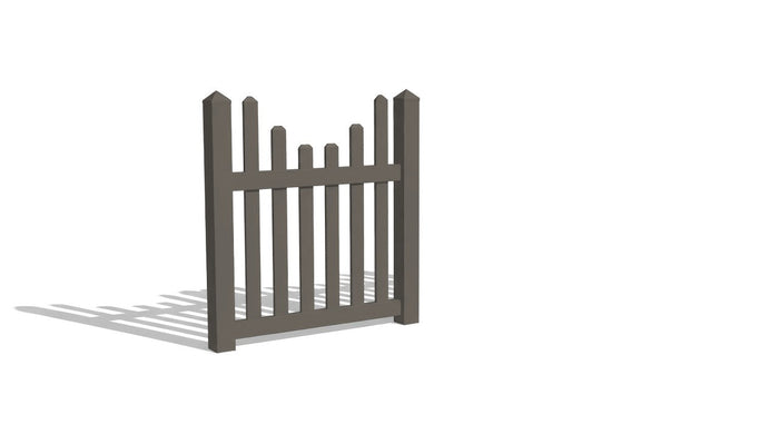 4' Tall x 4' Wide Single Swing Vinyl Gate For Vinyl Fences (AFC-97)